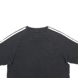 ADIDAS Cropped Womens T-Shirt Black UK 12