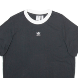 ADIDAS Womens T-Shirt Black UK 12
