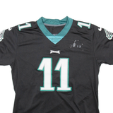 NIKE Philadelphia Eagles Mens Football Shirt T-Shirt Black USA V-Neck L