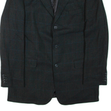 PIRELLI Mens Blazer Jacket Green Wool Check XL