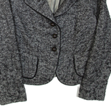 MAX MARA Womens Blazer Jacket Grey Wool UK 12