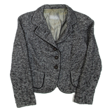 MAX MARA Womens Blazer Jacket Grey Wool UK 12