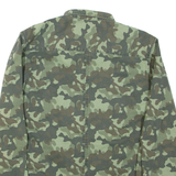 FSBN Mens Military Jacket Green Cashmere Camouflage L