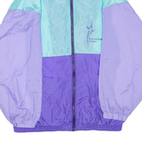 Womens Track Jacket Purple Colourblock L