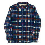 ATLAS Mens Fleece Jacket Blue Check L