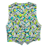 Womens Waistcoat Grey Crazy Pattern M