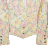 Womens Blazer Jacket Yellow Floral XL
