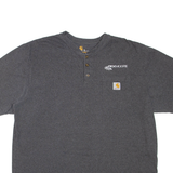 CARHARTT Rex Moore Mens T-Shirt Grey Button Neck XL