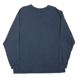 CARHARTT Loose Fit Mens T-Shirt Blue Long Sleeve Button Neck XL
