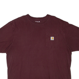 CARHARTT Loose Fit Mens T-Shirt Maroon XL