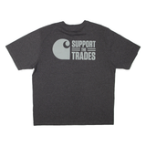 CARHARTT Loose Fit Support The Trades Mens T-Shirt Grey L
