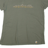 CARHARTT Womens T-Shirt Green V-Neck L