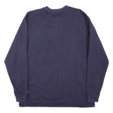 CARHARTT Mens T-Shirt Blue Long Sleeve Button Neck L