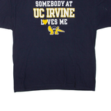 CHAMPION Somebody At UC Irvine Loves Me Mens T-Shirt Blue USA 2XL