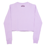 FILA Mountains Womens Cropped Top Purple Long Sleeve XS