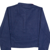 FILA Womens Cropped Top Blue 1/4 Zip Long Sleeve XS