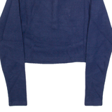 FILA Womens Cropped Top Blue 1/4 Zip Long Sleeve XS