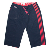 ADIDAS Womens Pedal Pushers Shorts Blue UK 12 W32