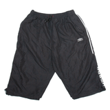 UMBRO Mens Sports Shorts Black Relaxed XL W30
