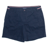 TOMMY HILFIGER Womens Casual Shorts Blue Relaxed UK 6 W32