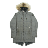 CARLO COLUCCI Womens Parka Coat Grey Hooded M