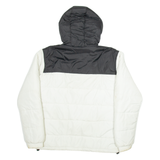 KARL KANI Mens Puffer Coat White Hooded M