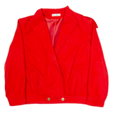 LE MINOR Womens Blazer Jacket Red M