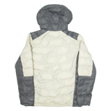 COLUMBIA Womens Puffer Coat Beige Hooded M