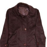 Womens Overcoat Jacket Purple Wool M
