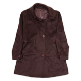 Womens Overcoat Jacket Purple Wool M