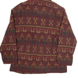 Womens Overcoat Jacket Purple Hooded Geometric L