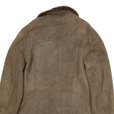 Mens Trench Jacket Brown Leather M