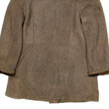 Mens Trench Jacket Brown Leather M