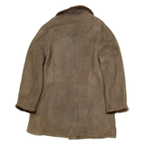 Mens Trench Jacket Brown Leather M