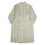 Womens Trench Jacket Grey Leather M