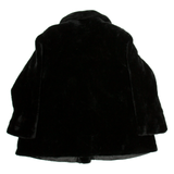 Mens Fleece Jacket Black Flannel L