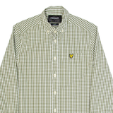 LYLE & SCOTT Slim Fit Mens Shirt Green Gingham Long Sleeve S