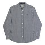 CREW CLOTHING Mens Shirt Brown Check Long Sleeve M