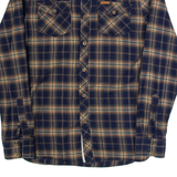 FIRETRAP Mens Shirt Blue Check Long Sleeve S