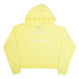 JACK WILLS Cropped Womens Yellow Hoodie UK 12