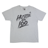 ADIDAS Hustle On 100 Mens T-Shirt Grey L