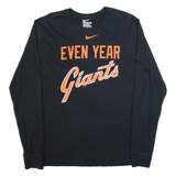 NIKE San Francisco Giants Mens T-Shirt Black Long Sleeve USA L