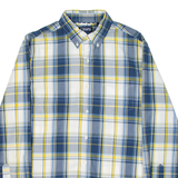 CHAPS Mens Shirt Blue Check Long Sleeve M