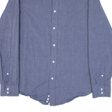 CALVIN KLEIN Mens Plain Shirt Blue Long Sleeve S