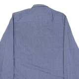 CALVIN KLEIN Mens Plain Shirt Blue Long Sleeve S