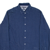 TOMMY HILFIGER Mens Shirt Blue Long Sleeve XL