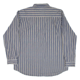 TIMBERLAND Mens Shirt Blue Striped Long Sleeve 2XL