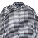 TOMMY HILFIGER New York Fit Mens Shirt Grey Gingham Long Sleeve 2XL