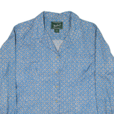 WOOLRICH Womens Shirt Blue Floral Long Sleeve XL