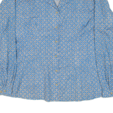 WOOLRICH Womens Shirt Blue Floral Long Sleeve XL